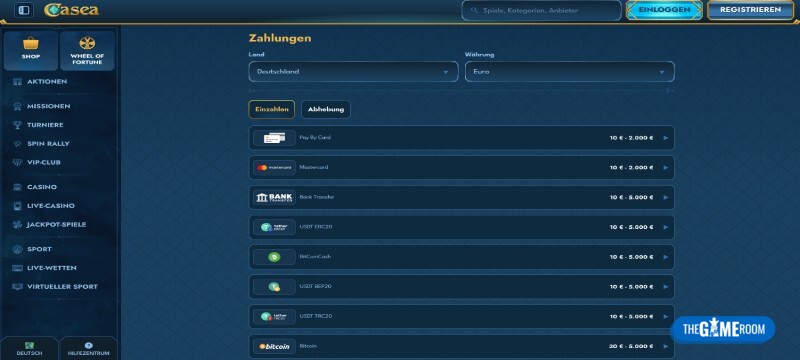 Einzahlung im Casino ohne Lizenz