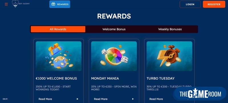 Bonus on non UK casino sites